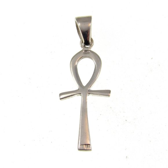 Handcrafted Solid 925 Sterling Silver Ancient Egyptian Ankh Cross Pendant - Picture 5 of 5